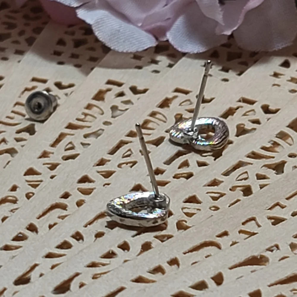 Unique Vintage Silver Heart Earrings